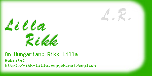 lilla rikk business card